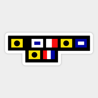 “I Ship It” Nautical Flags Sticker